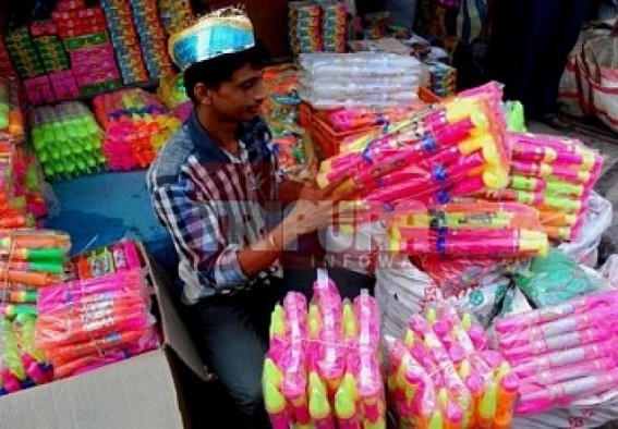 Preparation for festival of colours on peak 